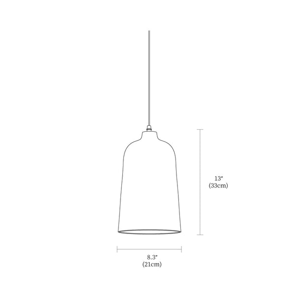 modern charcoal black iron tapered pendant lamp