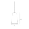 modern charcoal black iron tapered pendant lamp