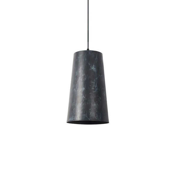 modern charcoal black iron tapered pendant lamp