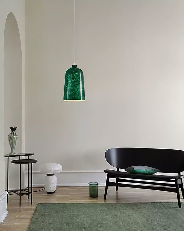 modern charcoal black iron tapered pendant lamp