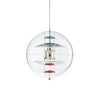 modern chrome acrylic globe pendant light