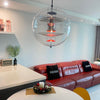 modern chrome acrylic globe pendant light