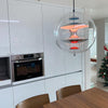 modern chrome acrylic globe pendant light