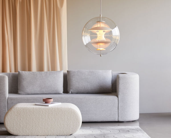 modern chrome acrylic globe pendant light