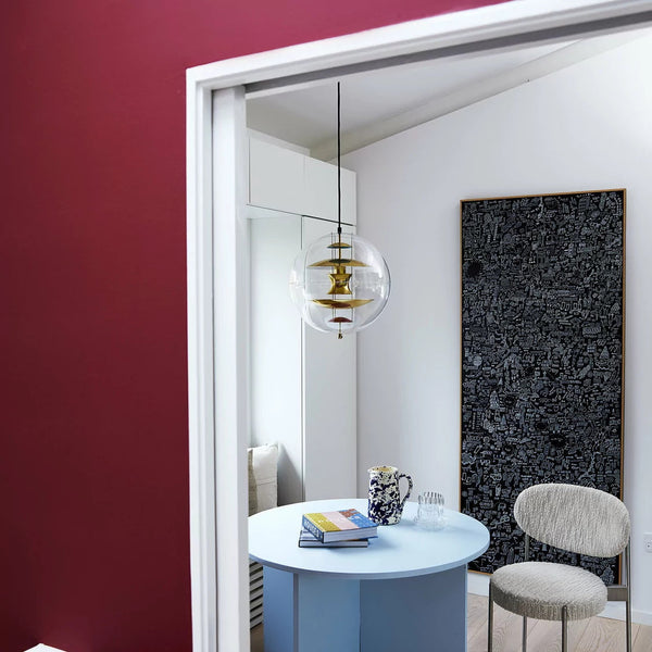 modern chrome acrylic globe pendant light