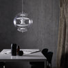 modern chrome acrylic globe pendant light