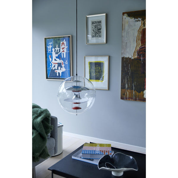 modern chrome acrylic globe pendant light