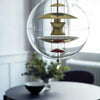 modern chrome acrylic globe pendant light