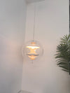 modern chrome acrylic globe pendant light