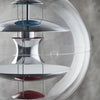 modern chrome acrylic globe pendant light