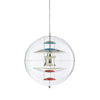 modern chrome acrylic globe pendant light