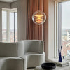 modern chrome acrylic globe pendant light