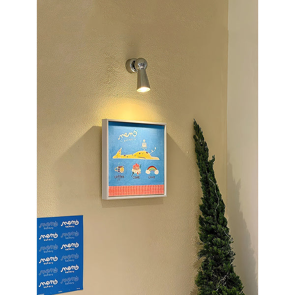 modern chrome aluminum cylinder wall lamp