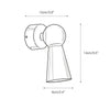 modern chrome aluminum cylinder wall lamp