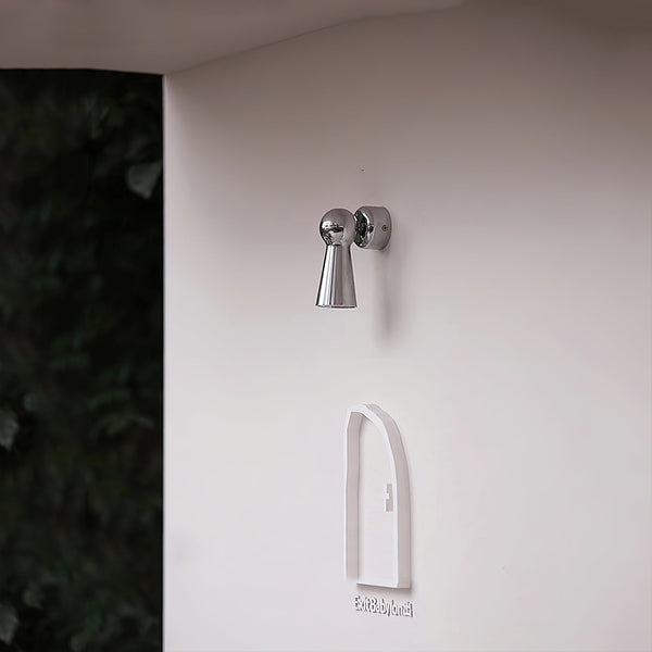 modern chrome aluminum cylinder wall lamp