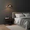 modern chrome double layer acrylic floor lamp