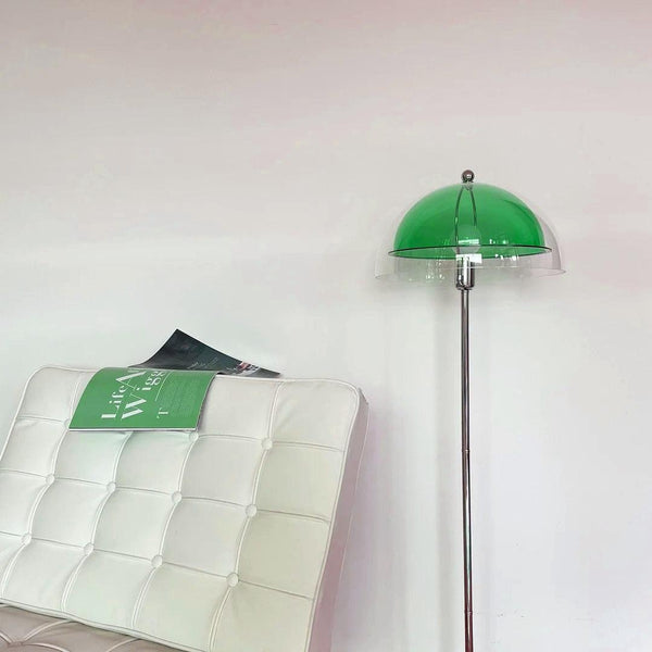 modern chrome double layer acrylic floor lamp