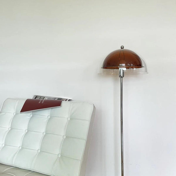 modern chrome double layer acrylic floor lamp