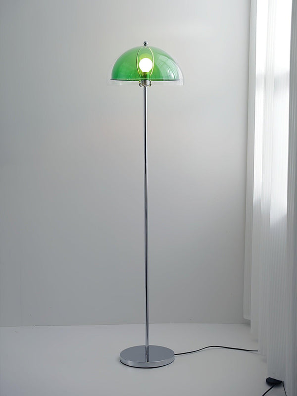 modern chrome double layer acrylic floor lamp
