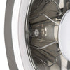 modern chrome glass void surface sconce