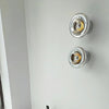 modern chrome glass void surface sconce