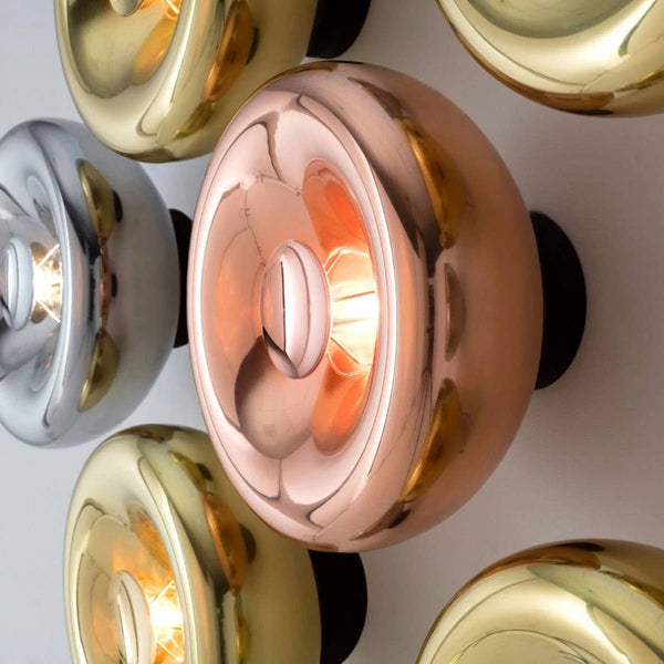 modern chrome glass void surface sconce