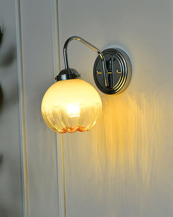 modern chrome gradient glass wall sconce