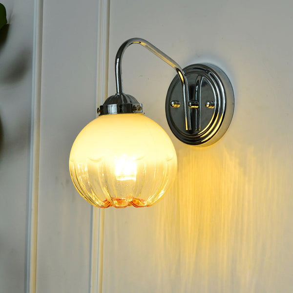 modern chrome gradient glass wall sconce
