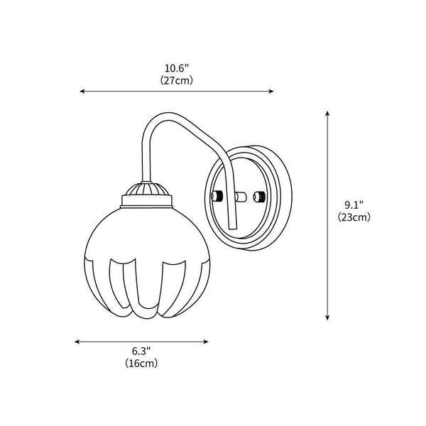 modern chrome gradient glass wall sconce