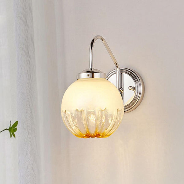 modern chrome gradient glass wall sconce