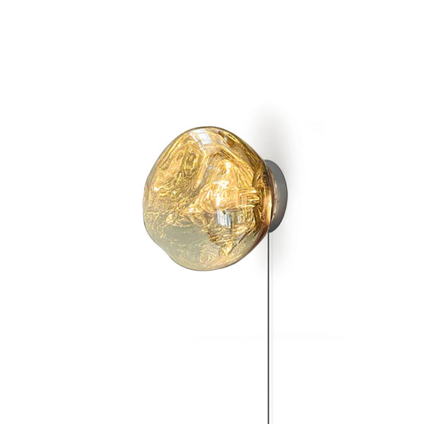 modern chrome lava plug in wall lamp