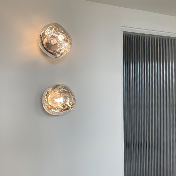 modern chrome lava plug in wall lamp