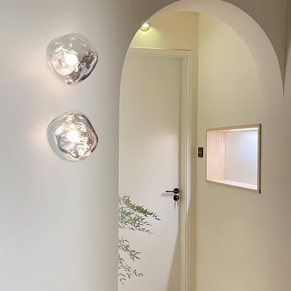 modern chrome lava plug in wall lamp
