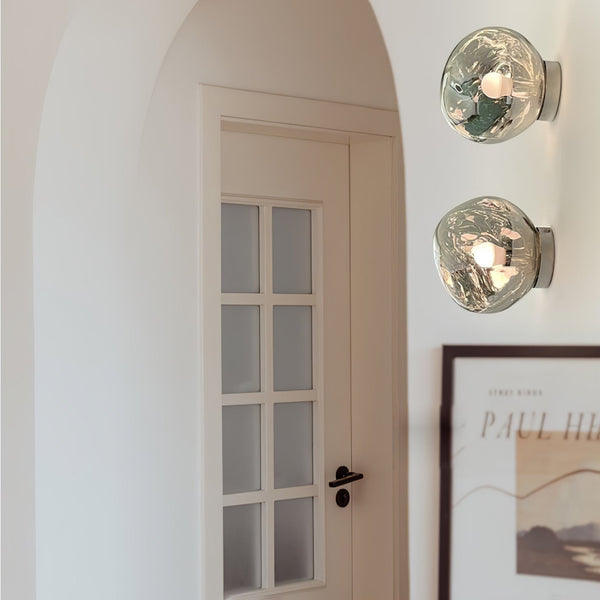 modern chrome lava plug in wall lamp
