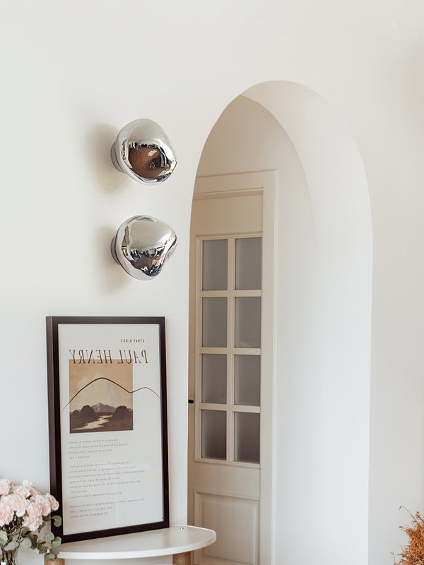 modern chrome lava plug in wall lamp