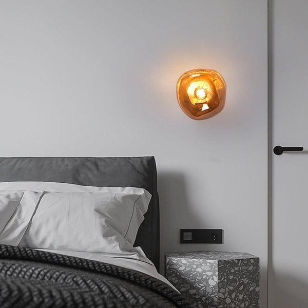 modern chrome lava plug in wall lamp