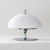 modern chrome white glass beret rechargeable table lamp