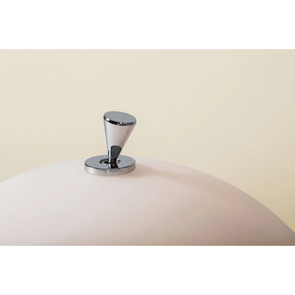 modern chrome white glass beret rechargeable table lamp