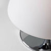 modern chrome white glass beret rechargeable table lamp