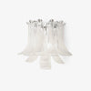 modern chrome white glass horseshoe wall lamp