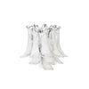 modern chrome white glass horseshoe wall lamp