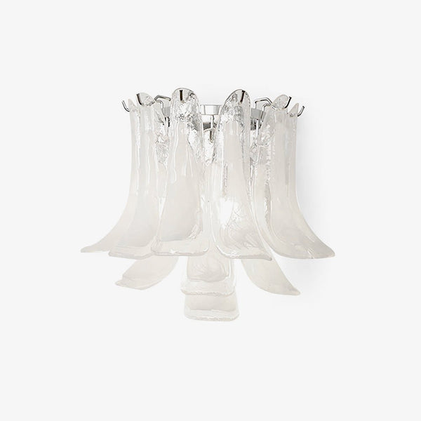 modern chrome white glass horseshoe wall lamp