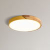 modern colorful iron wood led flush mount ceiling light