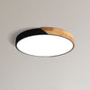 modern colorful iron wood led flush mount ceiling light