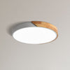modern colorful iron wood led flush mount ceiling light