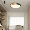 modern colorful iron wood led flush mount ceiling light