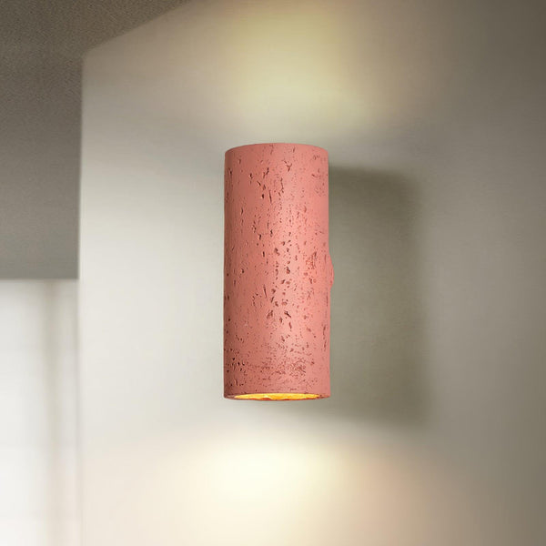 modern composite cylinder wall sconce