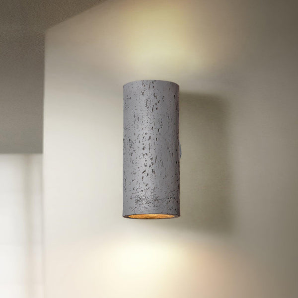 modern composite cylinder wall sconce