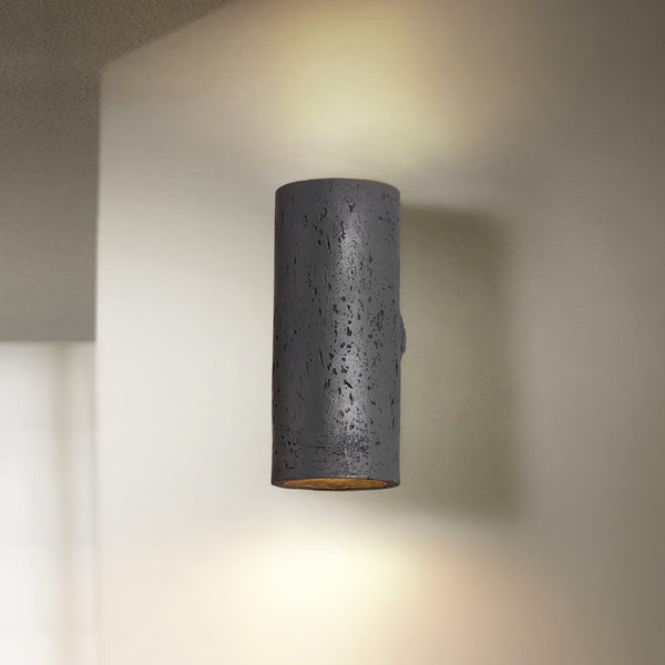 modern composite cylinder wall sconce
