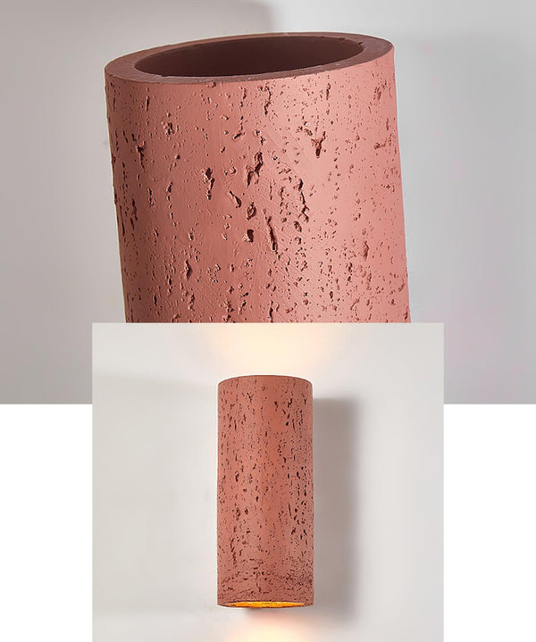 modern composite cylinder wall sconce